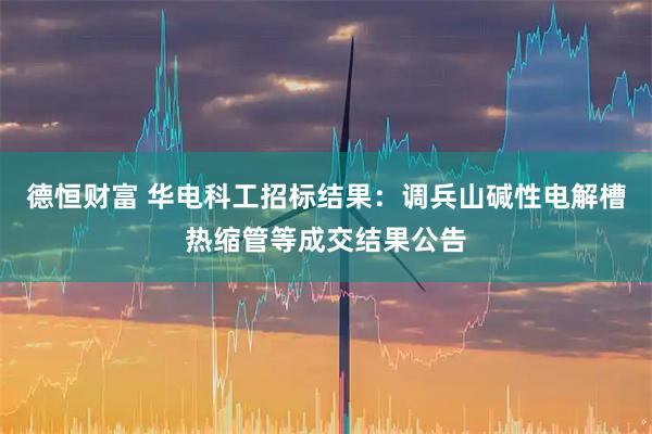 德恒财富 华电科工招标结果：调兵山碱性电解槽热缩管等成交结果公告