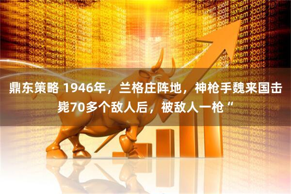鼎东策略 1946年，兰格庄阵地，神枪手魏来国击毙70多个敌人后，被敌人一枪“